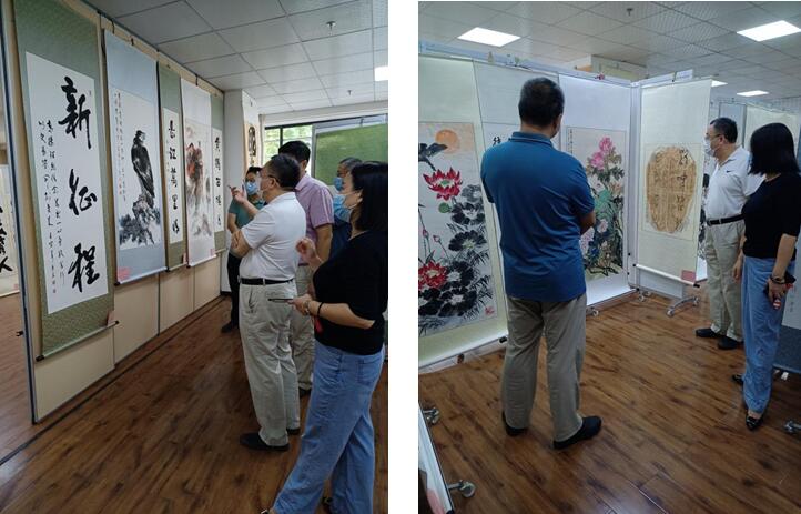 武燃設計院聯合聚才社區開展“喜迎二十大，清風潤萬家”廉政宣傳主題書畫展活動